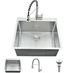 Drop Utility Sink 25 X22 X12 16 Gauge Stainless Steel Single Bowl Wmxqx Inch. Fixed Price $439.99.