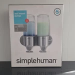 Simplehuman BT1028 Twin Wall Mount Shower Dispenser Silver Dual Pump. Fixed Price $51.00.