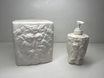 Vintage Lamont Putti Cherub Soap Dispenser And Tissue Box Cover. Fixed Price $99.99.
