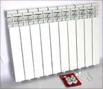 Bimetal Wall Mount 10 Panels Aluminum Water Radiator Heater Boiler Heating. Fixed Price $209.99.