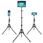 63" Tablet Floor Stand Tripod Holder Bracket Adjustable Phone For 4"-10.9" Ipad. Fixed Price $18.99.