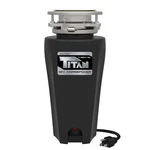 Titan 3/4 Hp Slim Line Kitchen Garbage Disposal W/ Power Cord, Fits Tight Spaces. Fixed Price $139.99.
