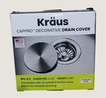 Kraus Cappro STC-2 Removable Decorative Drain Cover Stainless Steel. Fixed Price $12.99.