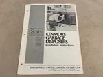 Sears Kenmore Garbage Disposers, Installation & Operating Instructions. Fixed Price $12.99.