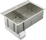 Moen GS161302B Luxe Chef Workstation System 33-INCH Dual Mount Double Bowl Sink. Fixed Price $599.00.