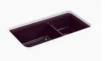 Kohler K-8204-CM8 Cairn 33 " Double Undermount Sink Matte Plum (discontinued). Fixed Price $147.00.