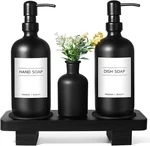 Dish Soap Dispenser For Kitchen, Black Hand With Stainless Steel. Fixed Price $79.95.