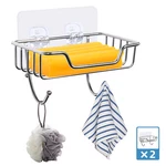 Soap Dish Stainless Steel Wall Mounted Holder Bar Bathroom Shower Basket. Fixed Price $6.99.