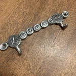 Crosby Taylor Raindrop Pewter Metal Hammered Measuring Cup Hook Holder No Screws. Fixed Price $35.00.