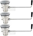 Pack Twist Lever Handle Waste Valve 3.5 Sink Opening Commercial Drain Strainer. Fixed Price $185.00.