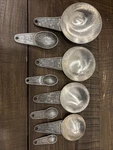Crosby Taylor Tin Woodsman Pewter Bamboo Measuring Spoons Cups Holders Complete. Fixed Price $149.95.