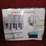 Triple Wall-mounted Soap Shampoo Conditioner Dispenser. Fixed Price $15.00.