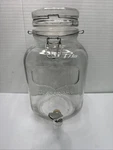 Vintage Yorkshire Glassware 1 Gallon Drink Dispenser Jar W/ Spigot. Fixed Price $29.99.