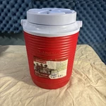 New Rubbermaid 1 Gallon Water Jug Cooler Insulated / Screw Lid - Red. Fixed Price $22.00.