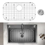 Stainless Steel Sink Protector 26"X14" With Rear Drain, Metal Rack For B.... Fixed Price $50.39.