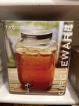 Never Used! 2 Gallon Yorkshire Mason Jar Glass Beverage Dispenser W/metal Lid. Fixed Price $29.95.
