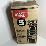 Insinkerator Badger 5 Garbage Disposal, Standard Series 1/2 Hp Continuous Feed. Fixed Price $109.95.