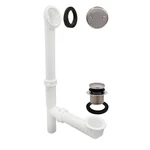 Westbrass A593244-07 14" X 1-1/2" White Tubular Bathtub Pack, Satin Nickel. Fixed Price $42.99.